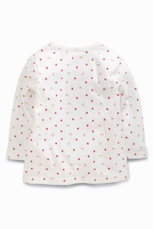 Ecru/Pink Strawberry Sister T-Shirt (0mths-2yrs)